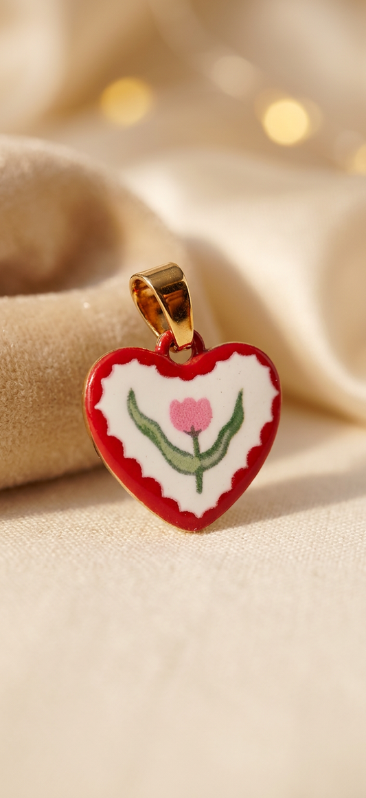 Charm Cuore in fiore