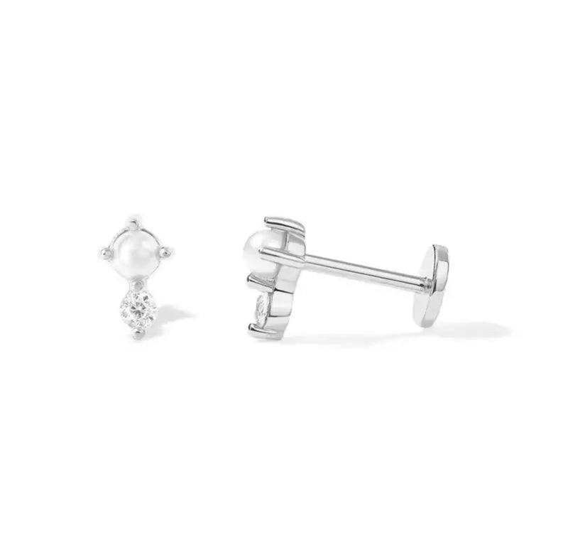 Piercing a T argento 925